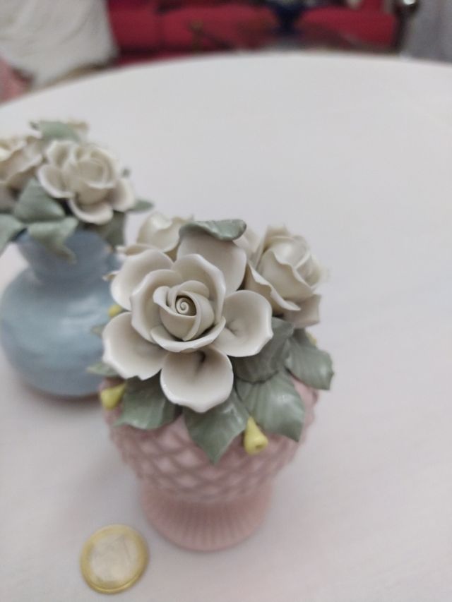 Jarritas flores de porcelana