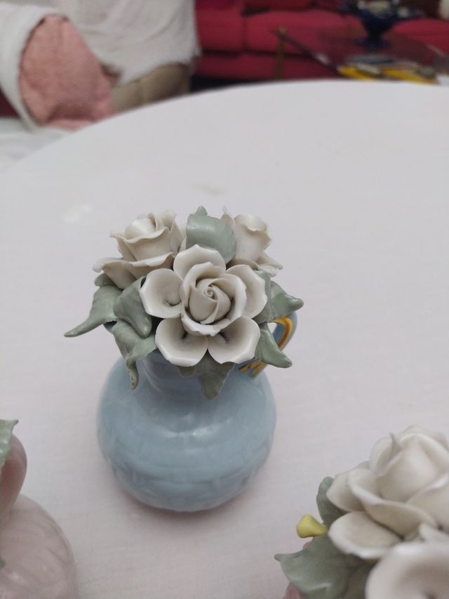 Jarritas flores de porcelana