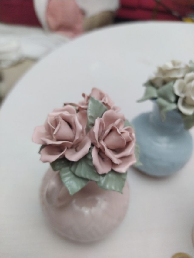 Jarritas flores de porcelana