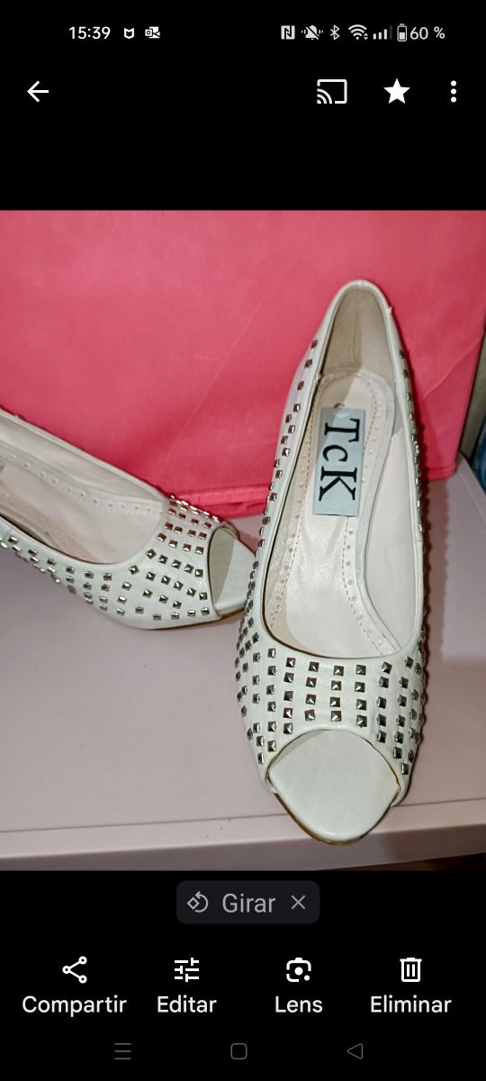 Peeptoes tachuelas gris T38