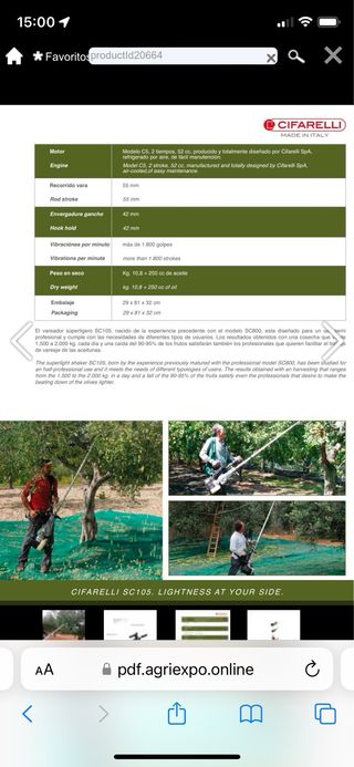 vareador aceitunas se vende