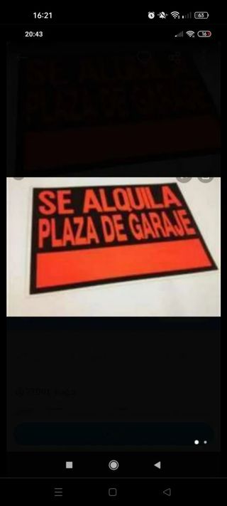 Garaje en alquiler