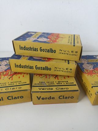 Vintage lote 5 cajitas tinte