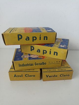 Vintage lote 5 cajitas tinte