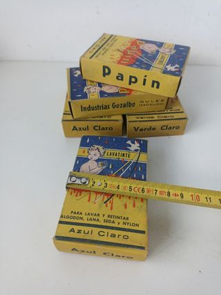 Vintage lote 5 cajitas tinte