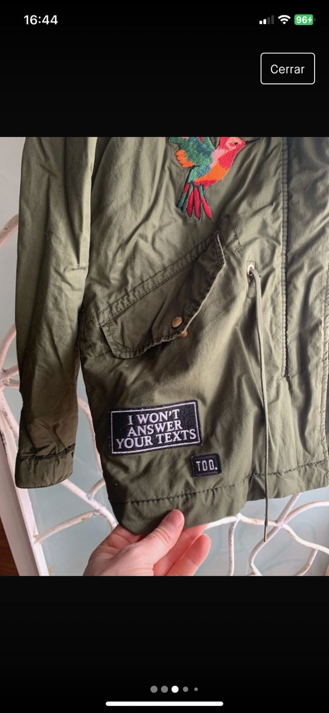 chaqueta de invierno chaquetón Bershka talla XS