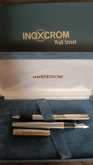 Inoxcrom pluma y bolígrafo Wall Street
