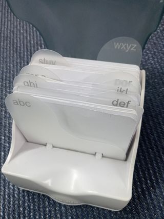 Tarjetero alfabeto mesa vintage