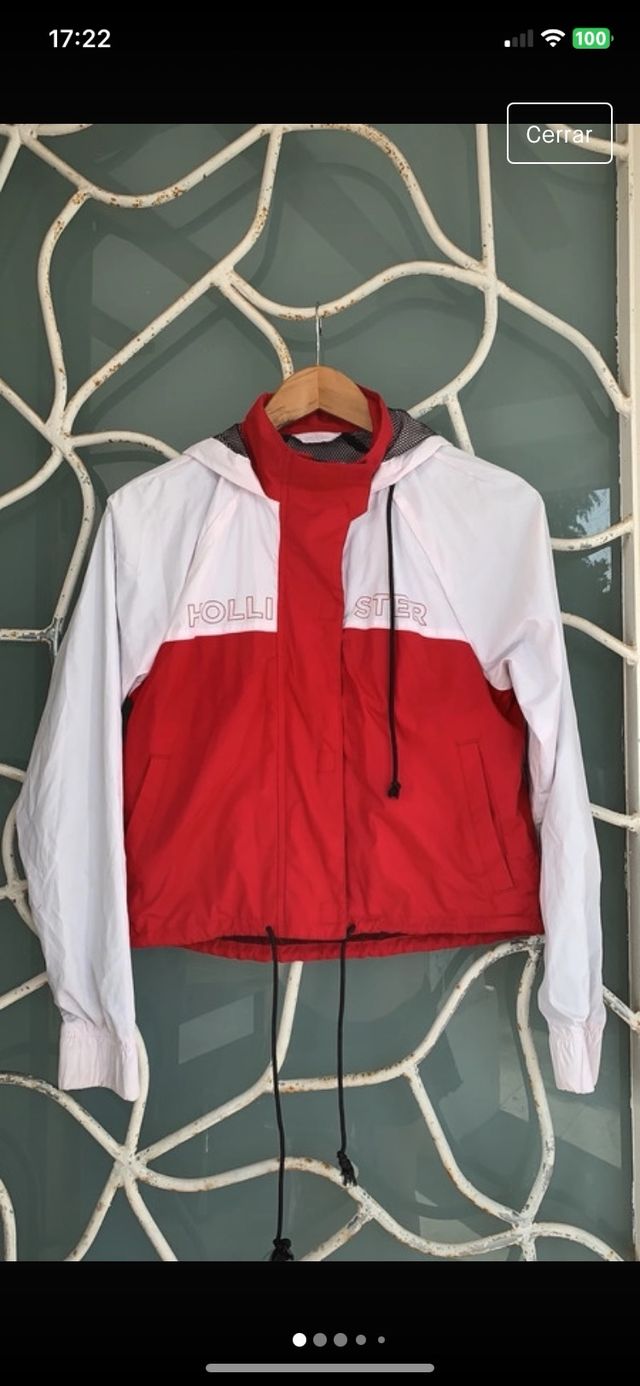 chaqueta cortavientos Hollister talla XS