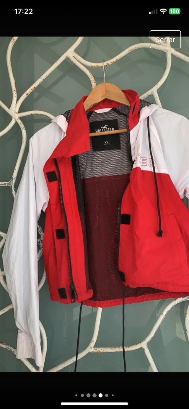 chaqueta cortavientos Hollister talla XS