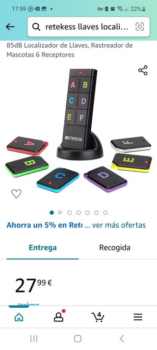 Localizador llaves, objetos, móviles