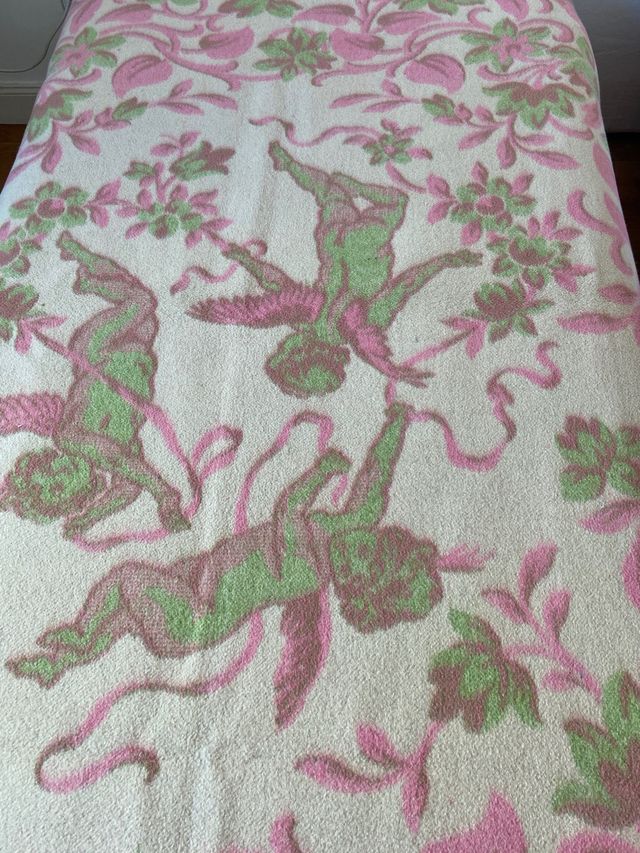 Manta PURA LANA reversible antigua perfecta. 