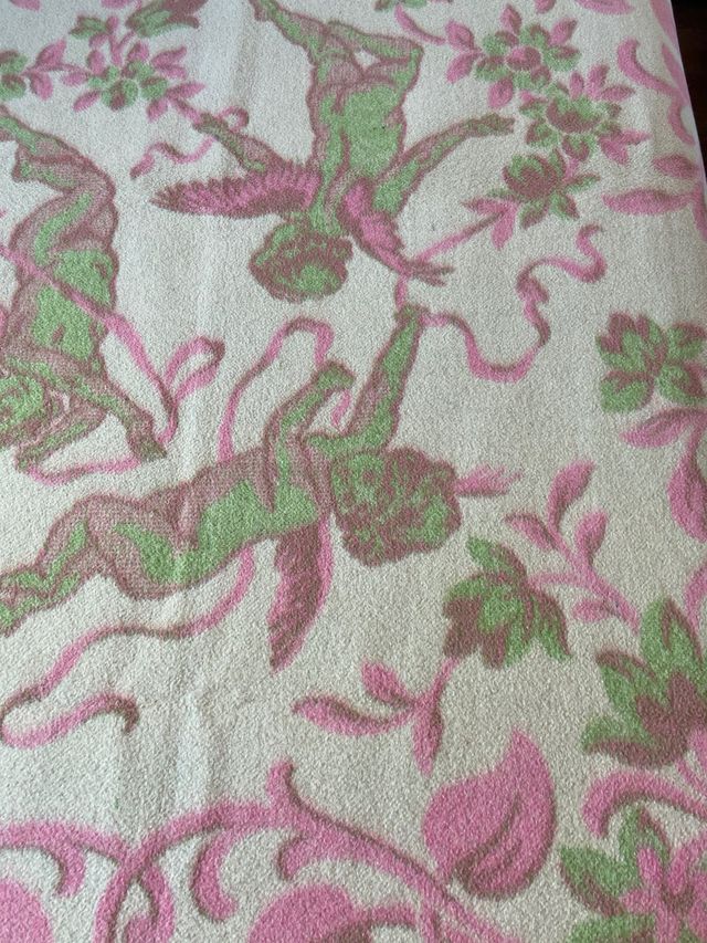 Manta PURA LANA reversible antigua perfecta. 