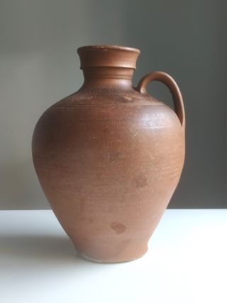 Cántaro, jarro, tinaja, vasija de barro 37,5x26cm.