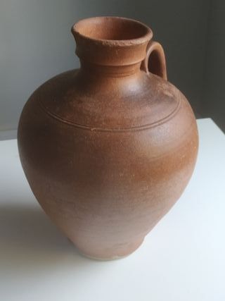 Cántaro, jarro, tinaja, vasija de barro 37,5x26cm.