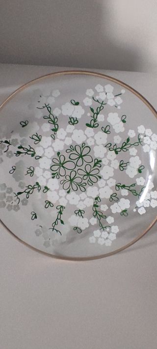 Portagioie in cristallo e oro