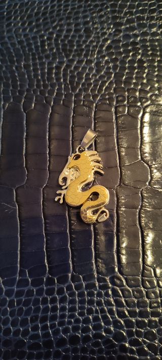Colgante dragón acero