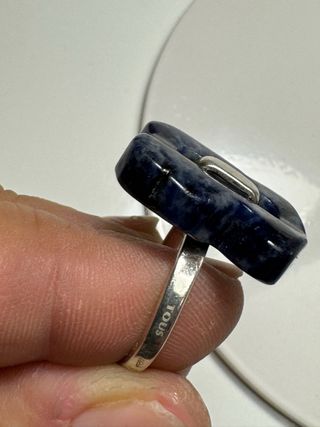 Anillo plata Tous con piedra azul 