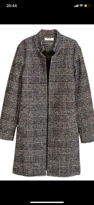 Abrigo de cuadros de lana