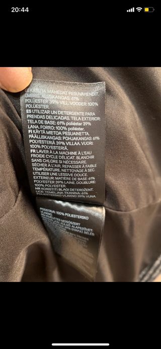 Abrigo de cuadros de lana