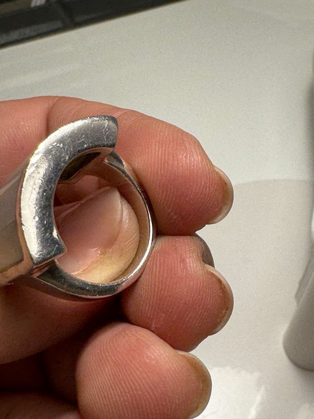 Anillo de plata color azul