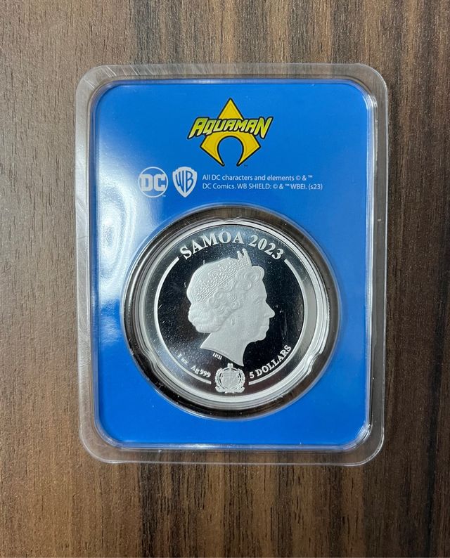 Moneda Plata Aquaman/Blister 1onza