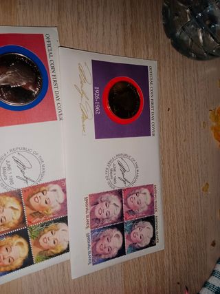MONEDAS Y SELLOS MARILIN MONROE