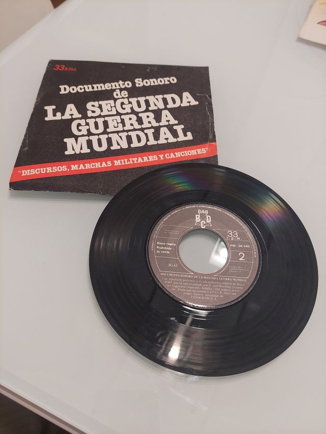 Disco 33rpm Segunda Guerra Mundial