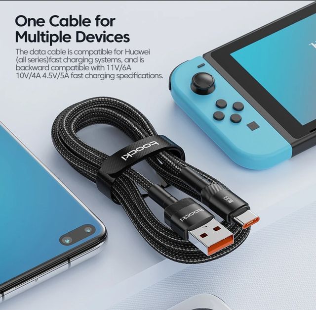 Cable carga rápida tipo c