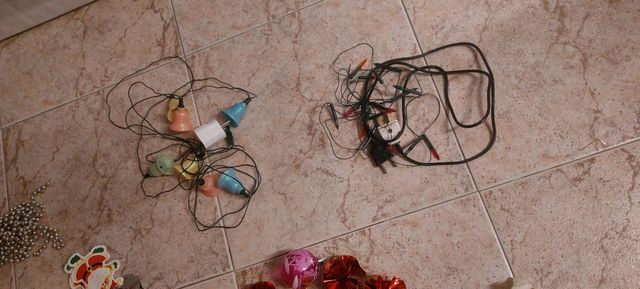 Lote cintas y luces navidad.