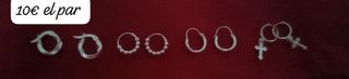 pendientes pequeños de plata 925