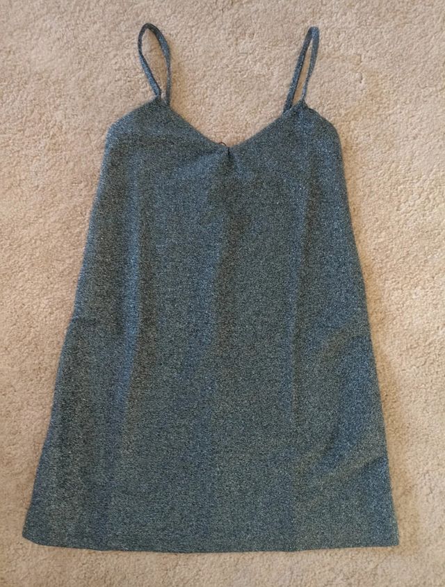 Vestido azul purpurina 