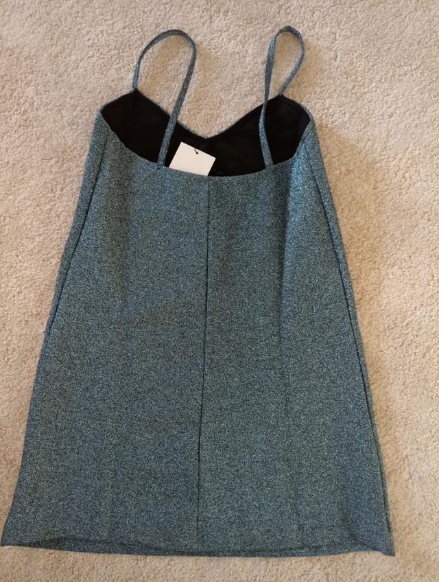 Vestido azul purpurina 