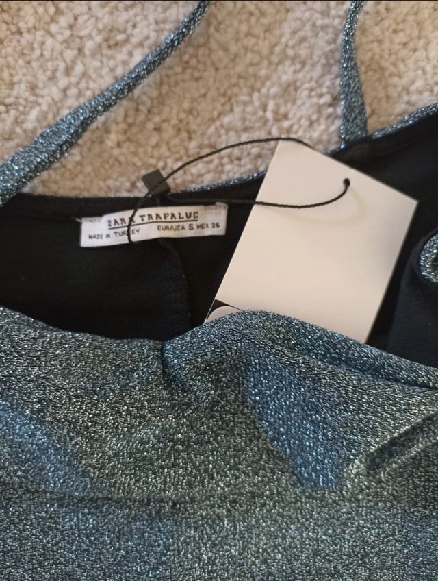 Vestido azul purpurina 