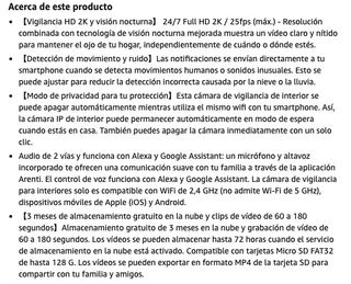Cámara de vigilancia Interior WiFi · Nueva