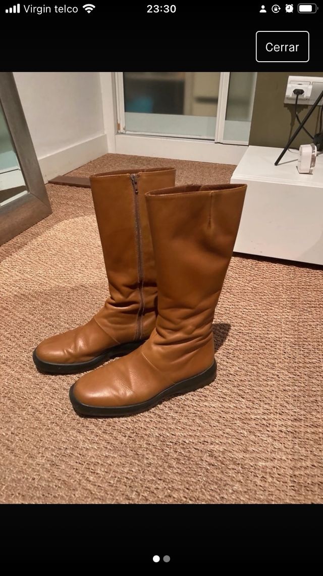 Botas camel Massimo Dutti
