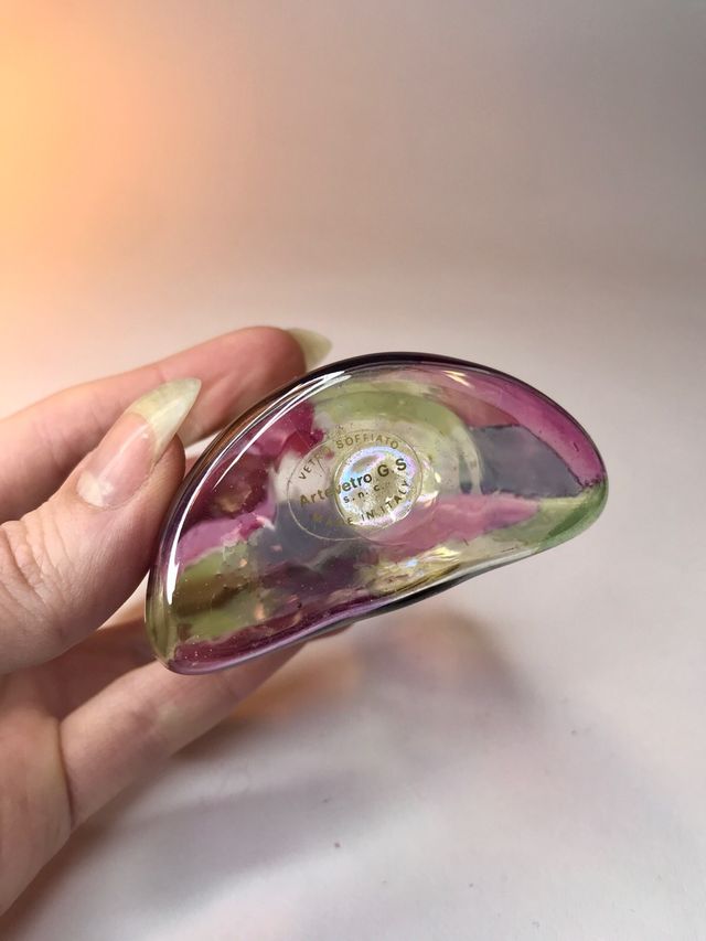 Bottoglia vintage vetro soffiato per profumo