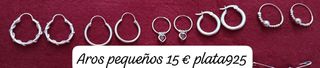 Pendientes  en plata 925 pequeños
