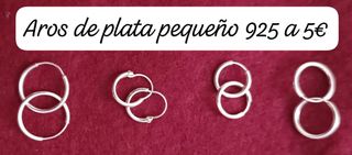 Pendientes pequeños en plata 925