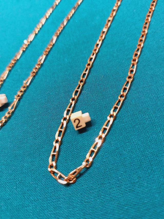 Cadenas 50cm Chapado oro