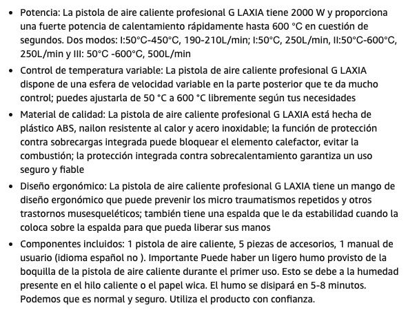 Pistola Decapante Calor Profesional 2000W · Nueva