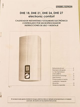 TERMO STIEBEL ELTRON DHE 24 termo instantáneo