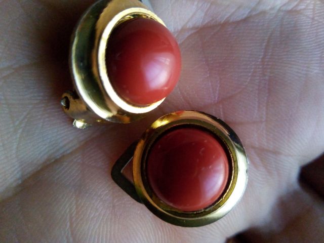 orecchini clips rossi