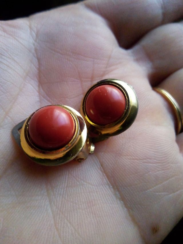 orecchini clips rossi