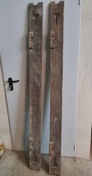 Pareja camas antiguas macizas pequeñas RESTAURAR