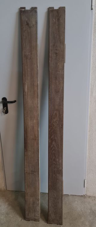 Pareja camas antiguas macizas pequeñas RESTAURAR