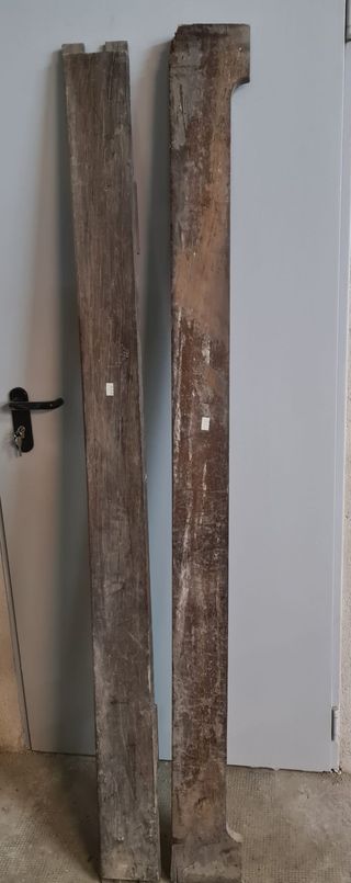 Pareja camas antiguas macizas pequeñas RESTAURAR