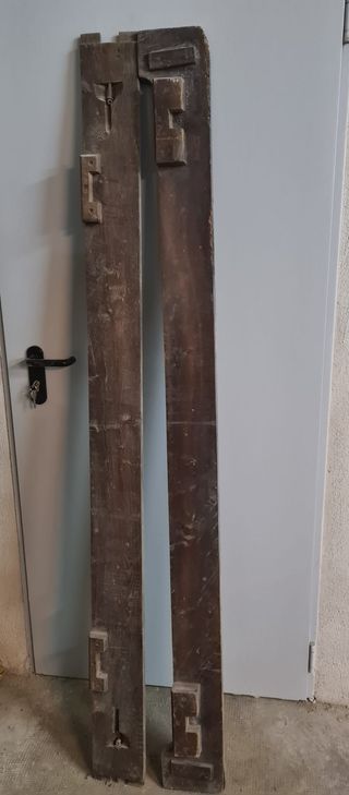 Pareja camas antiguas macizas pequeñas RESTAURAR