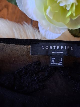 Blusa Bordados/Transparencias Cortefiel