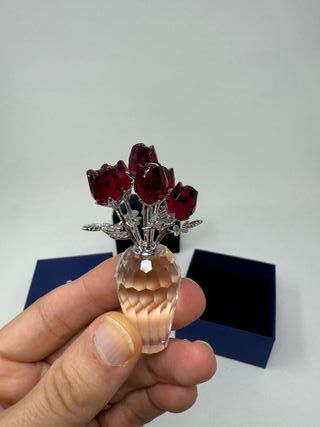 Swarovski Figura Decorativa Rose Rosse - 627098